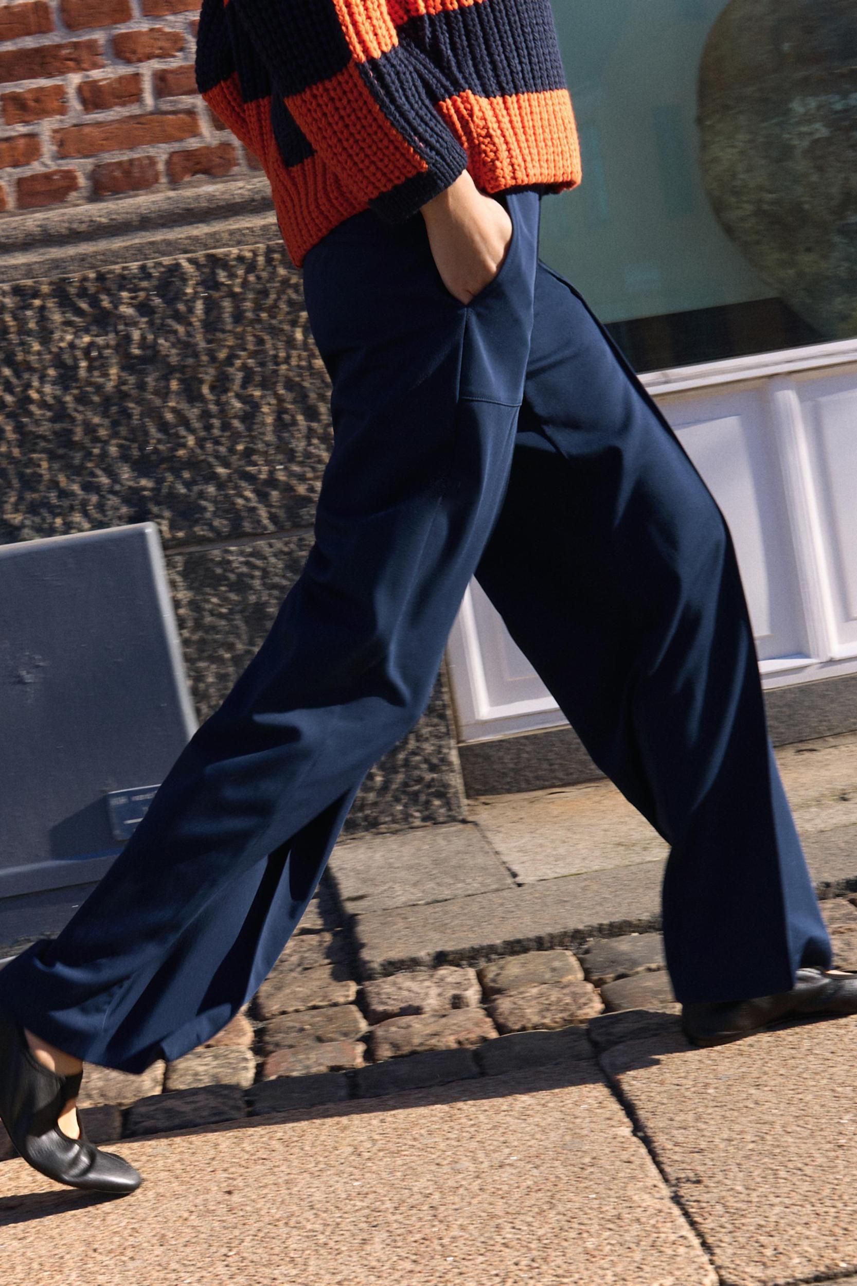 DOUBLE WAIST WIDE LEG PANTS Product Image