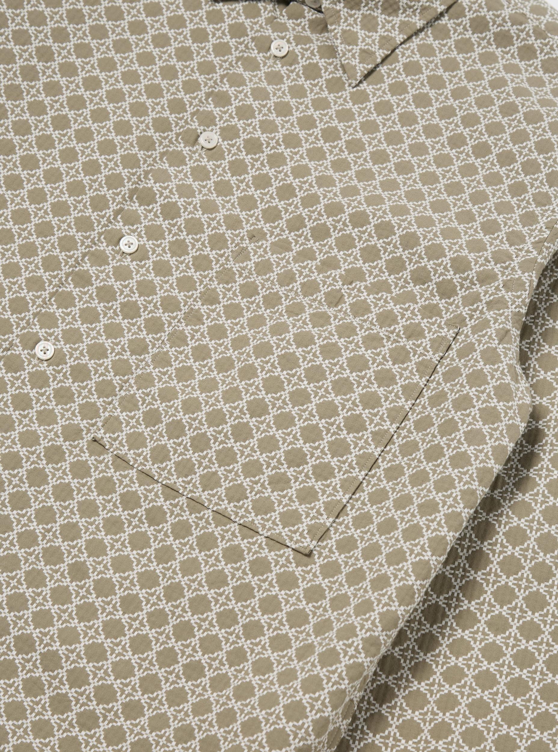 Sand/White Rhodes Cotton Square Pocket Shirt Product Image