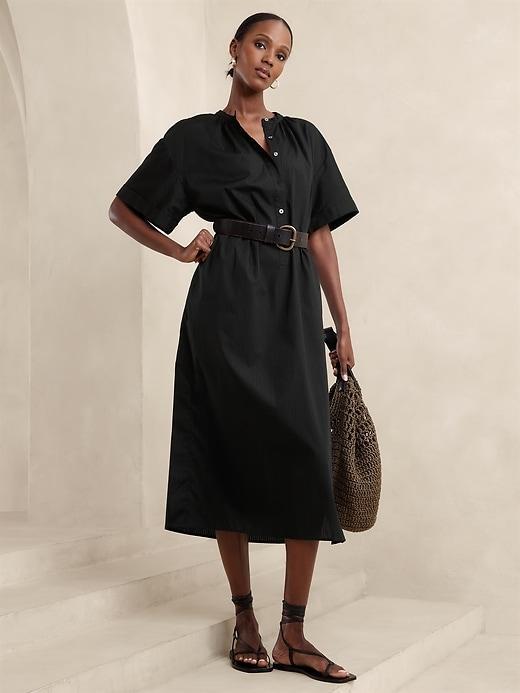 Poplin Kaftan Maxi Dress Product Image