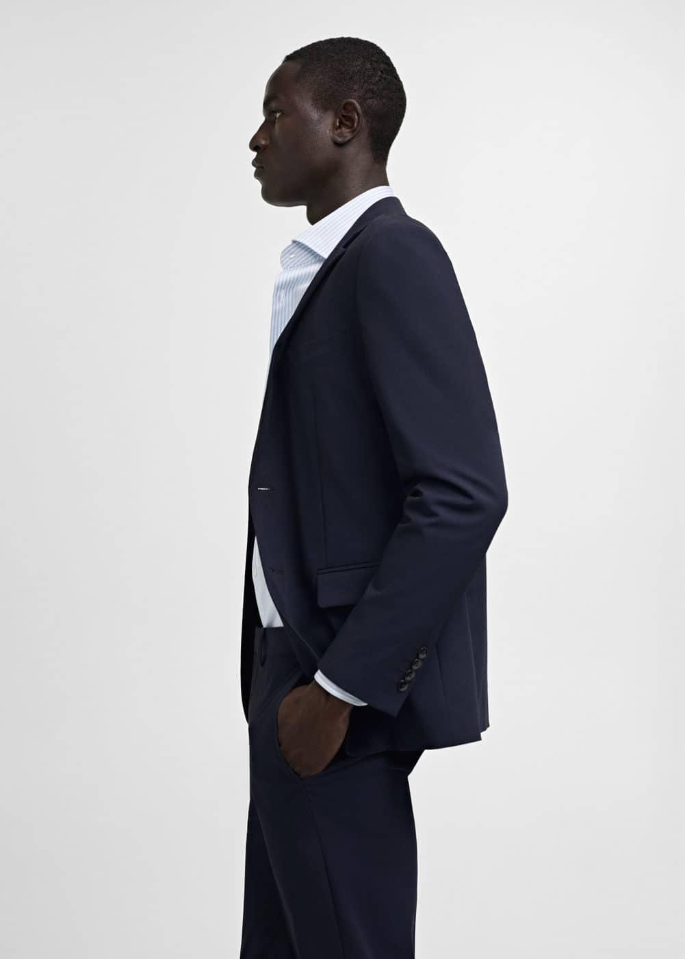 Super slim-fit suit blazer in stretch fabric - Men | MANGO USA Product Image