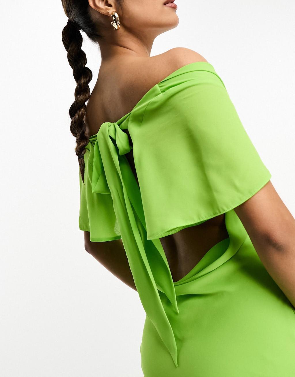 ASOS DESIGN flutter sleeve cowl neck maxi dress Product Image