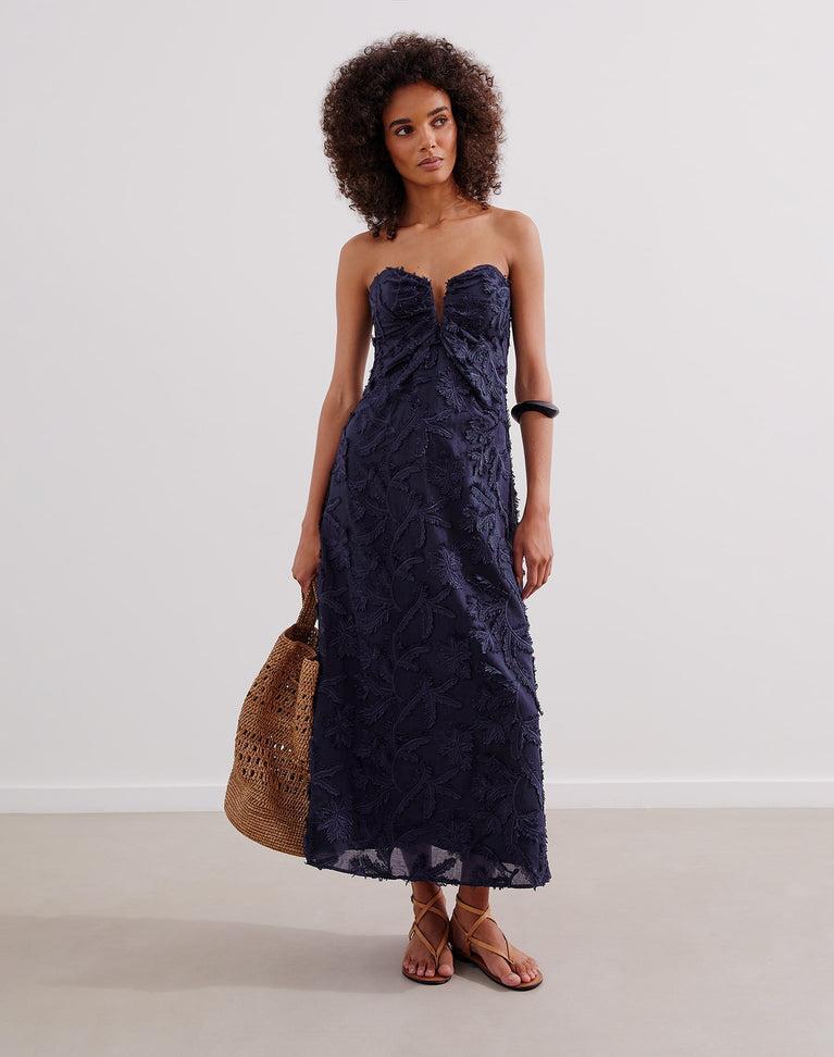 Zhen Long Dress (exchange only) - Indigo Product Image