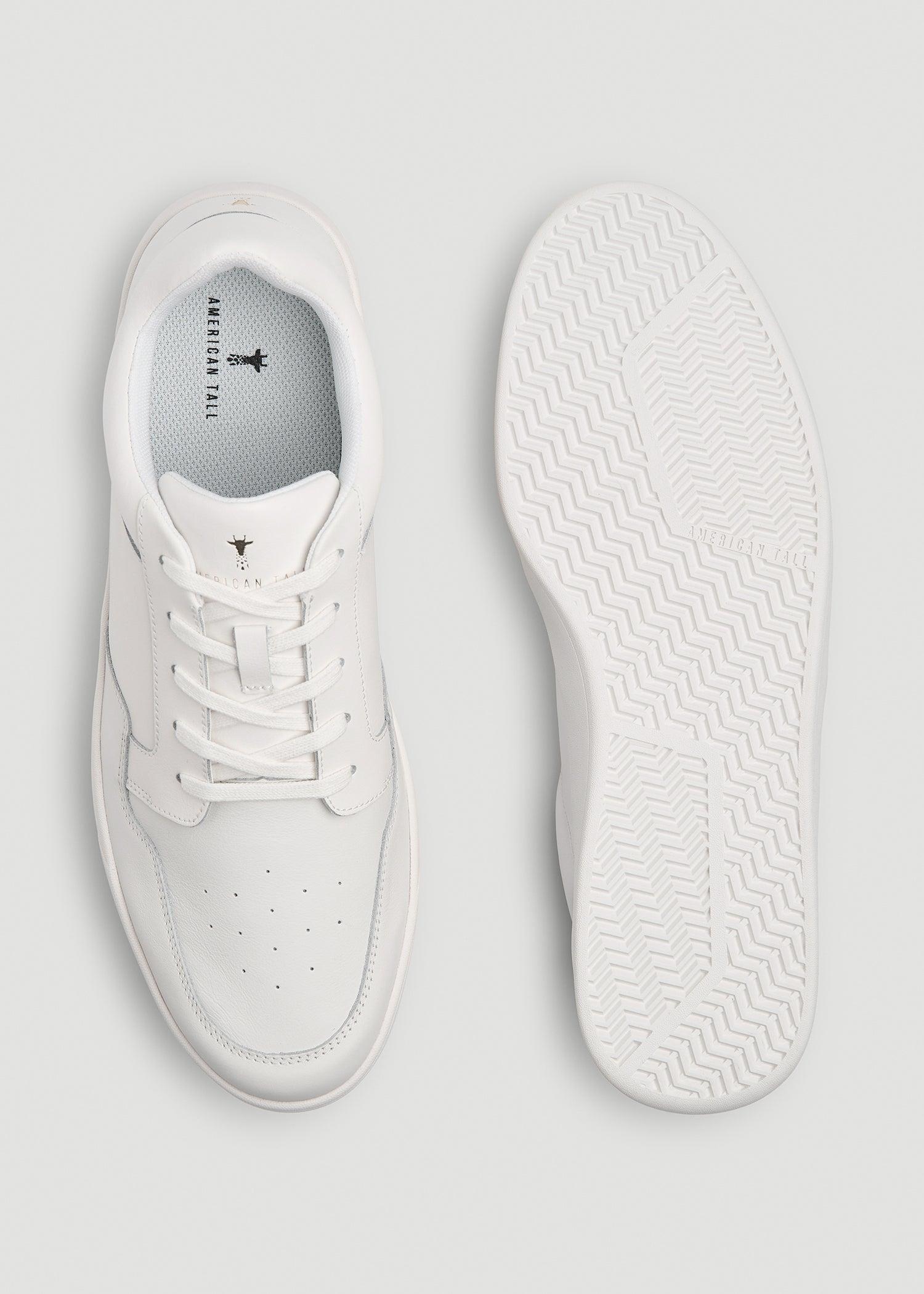 Court Sneaker for Tall Men in White Product Image
