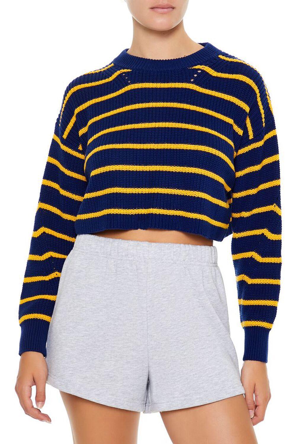 Cropped Striped Sweater | Forever 21 Product Image