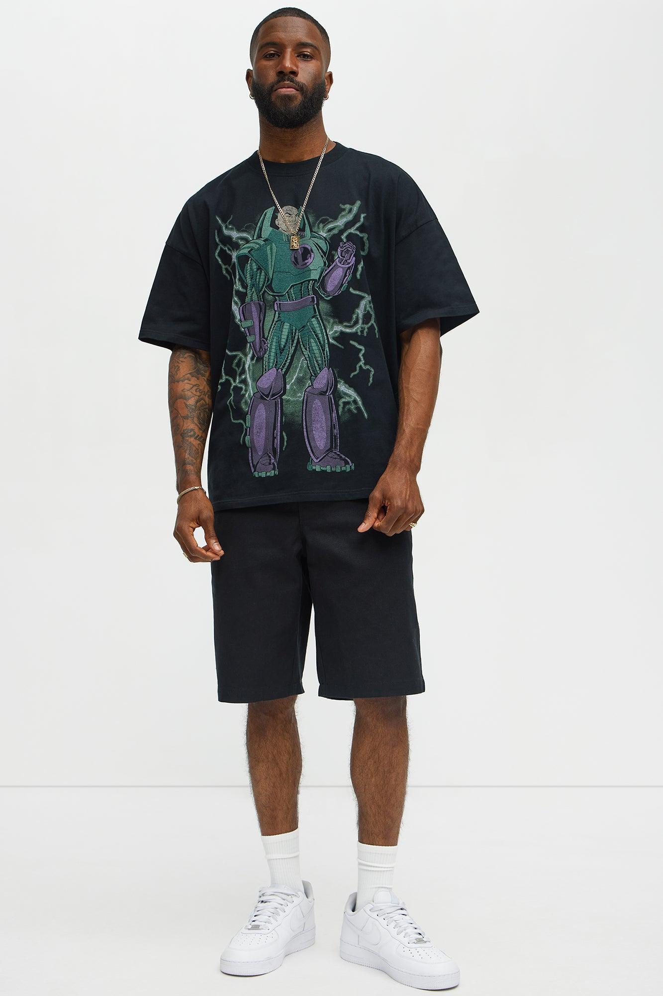Superman Lex Luthor Oversized Short Sleeve Tee - Black Product Image