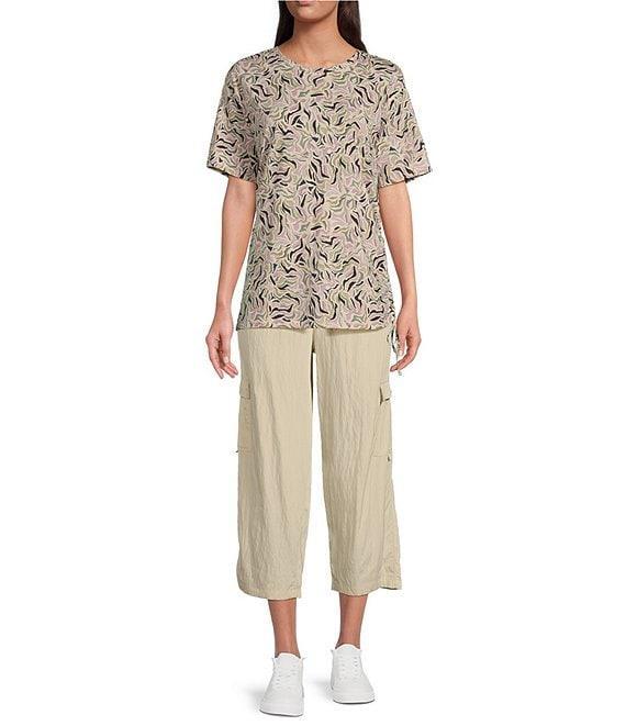 Kinesis Printed Short Sleeve Ruched Side Tee Product Image