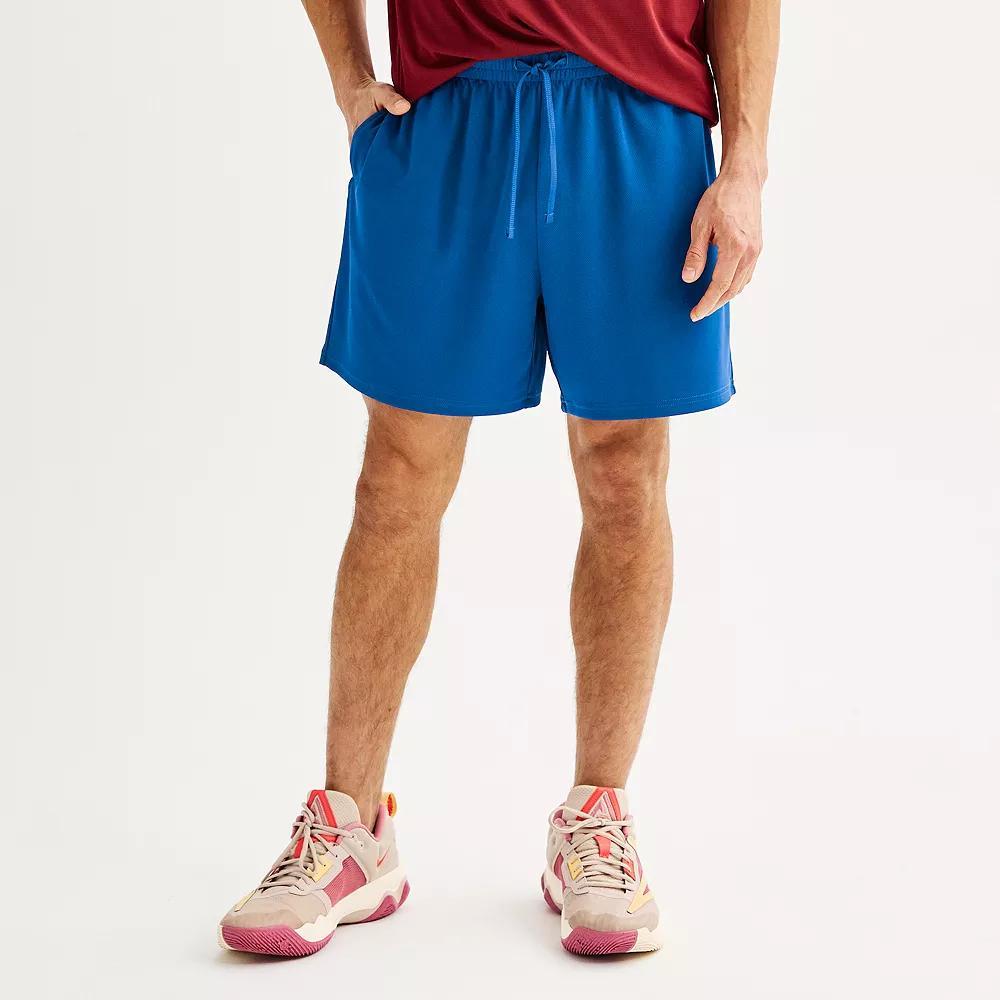 Men's Tek Gear® Above-The-Knee Mesh Shorts, Size: Large, Elegant Blue Product Image