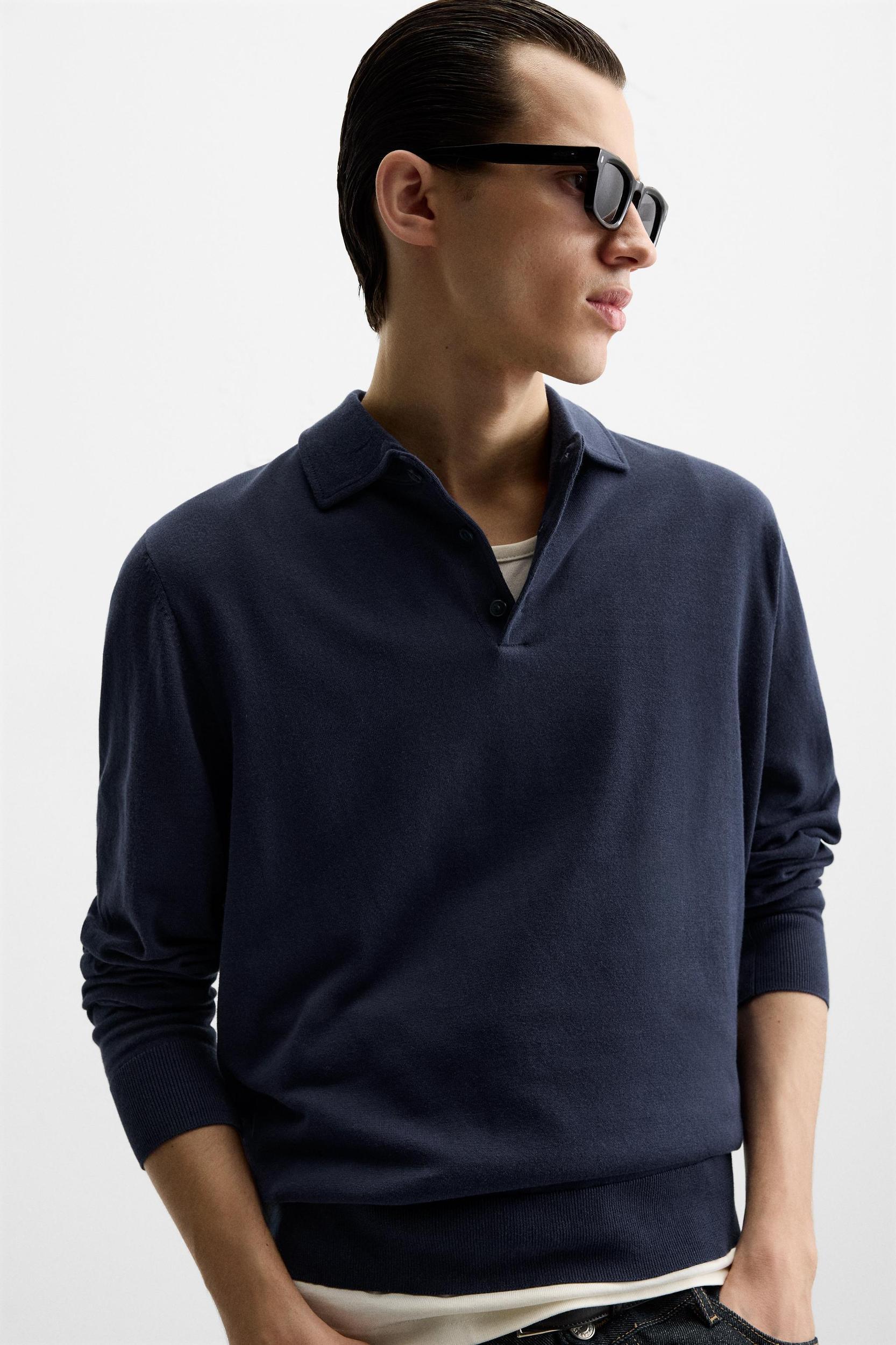 KNIT COTTON POLO SHIRT Product Image