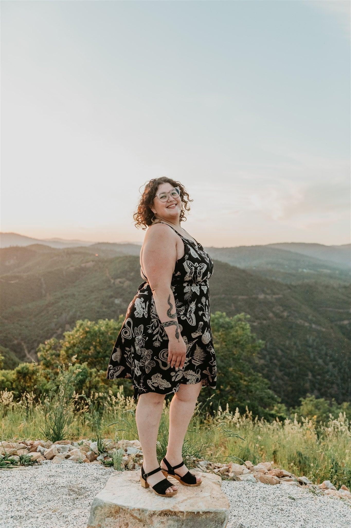 Juniper Dress in Black Woodland Wonder Product Image