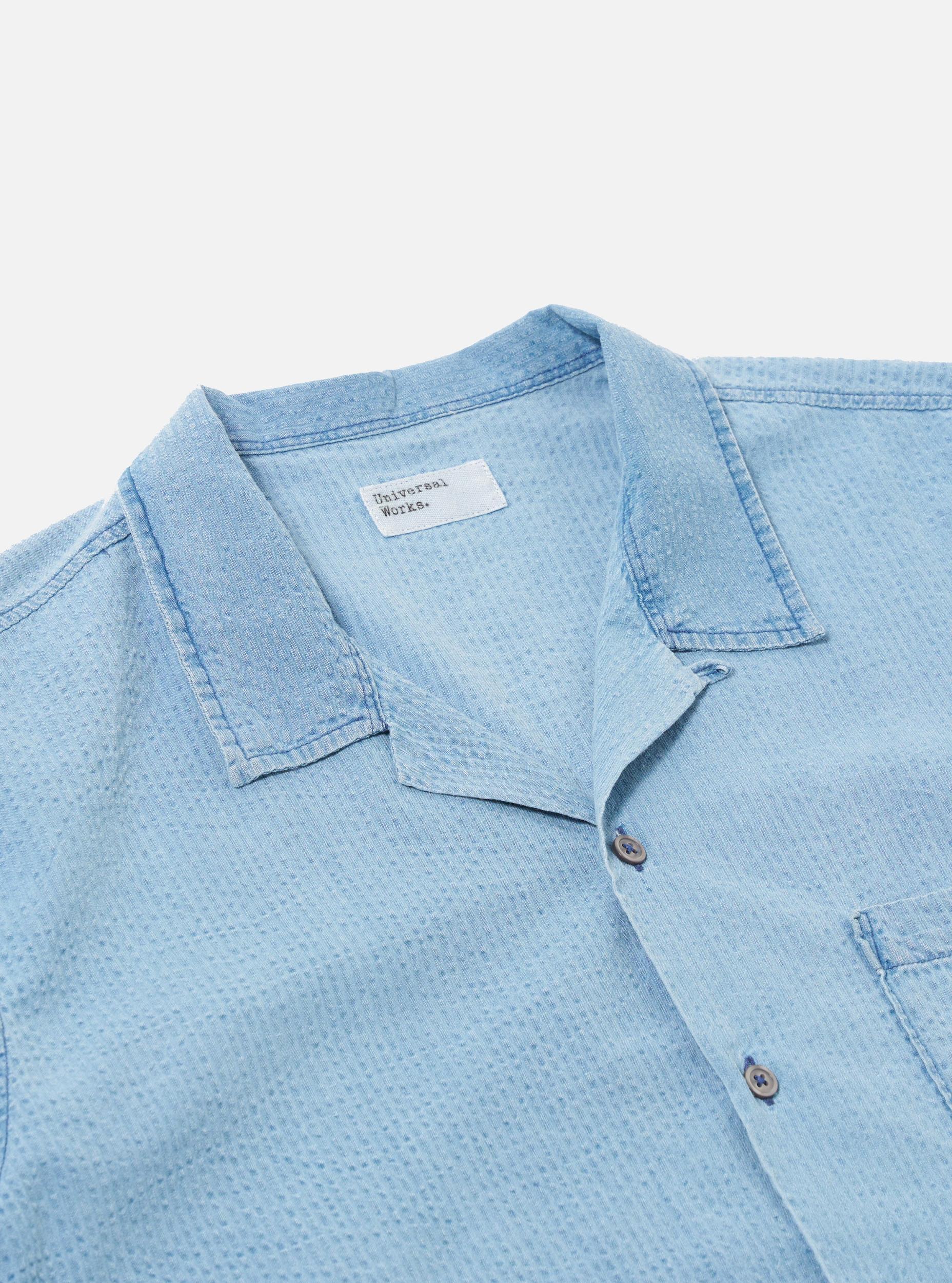 Bleach Wash Indigo Seersucker Road Shirt Product Image