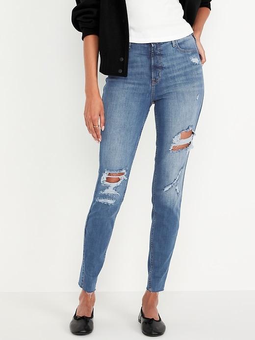 Extra High-Waisted Rockstar 360 Stretch Super-Skinny Jeans Product Image