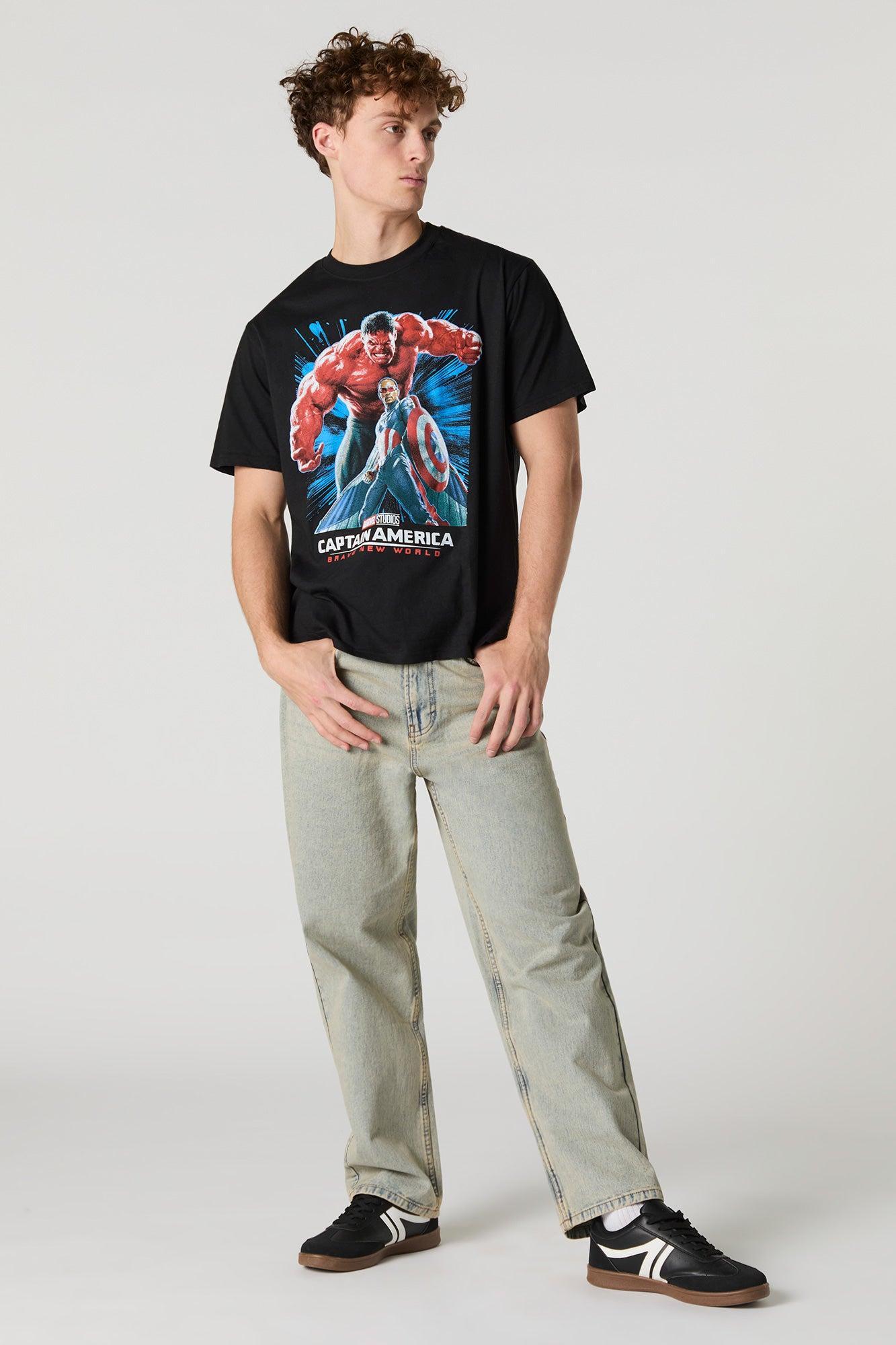 Captain America Graphic T-Shirt Male Product Image