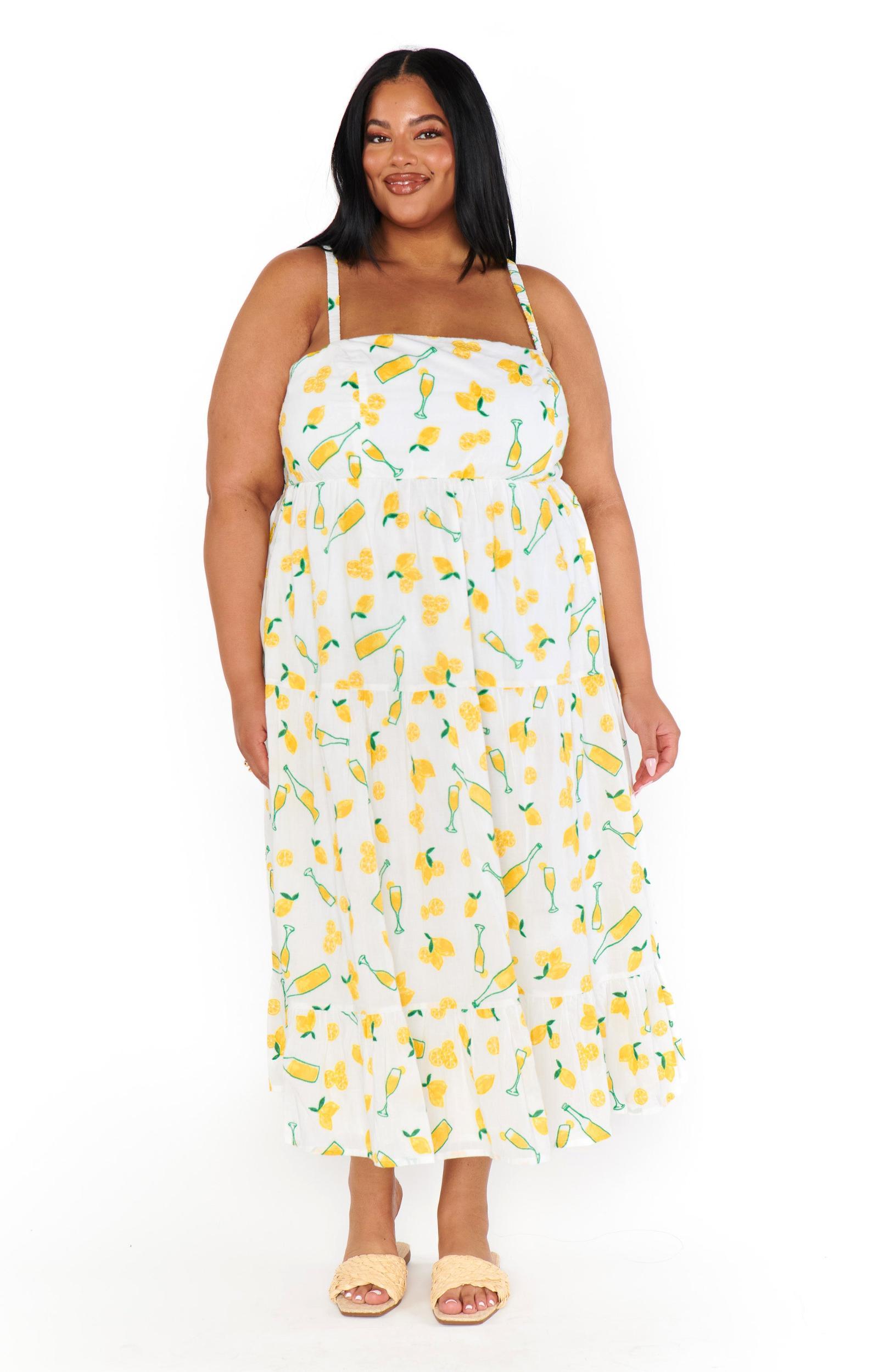 Summer Fling Midi Dress ~ Limoncello Embroidery Product Image