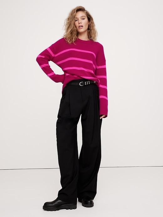 Oversized Midweight Cashmere Crew-Neck Sweater Product Image