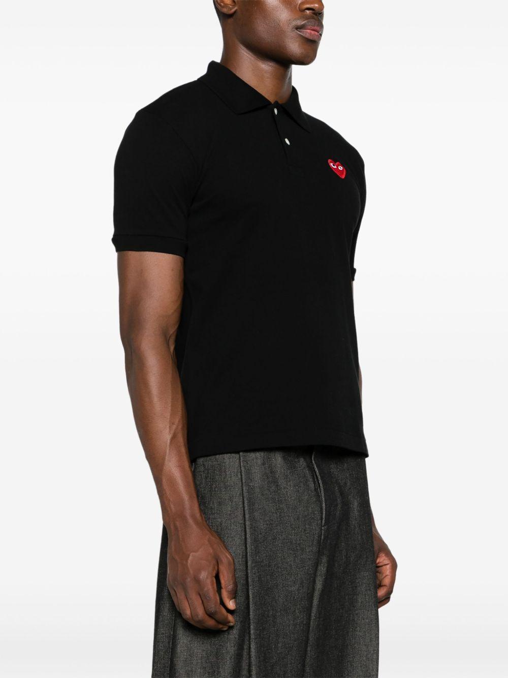 heart-patch piqué polo shirt Product Image