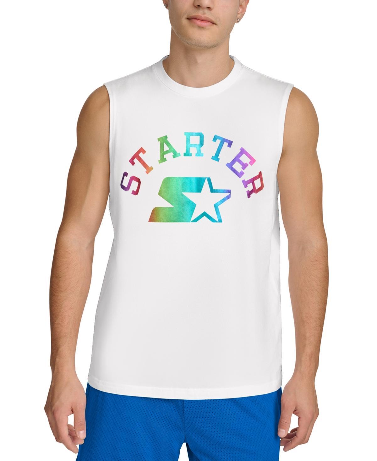Starter Mens Regular-Fit Logo Graphic Sleeveless T-Shirt Product Image