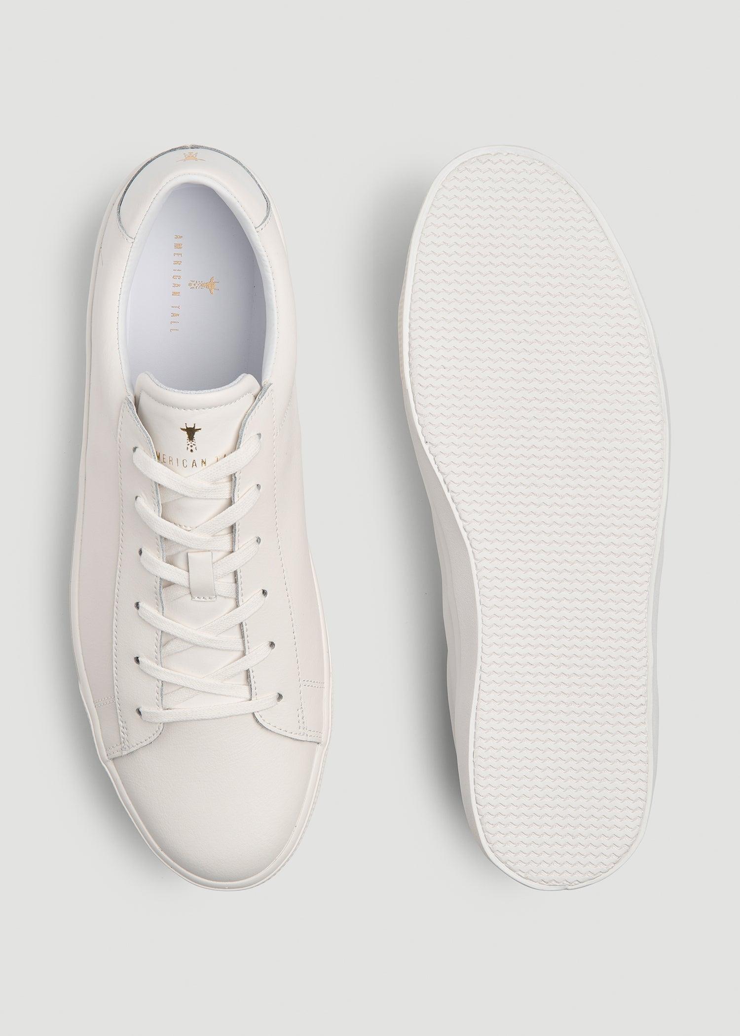 Tennis Sneaker for Tall Men in White Product Image