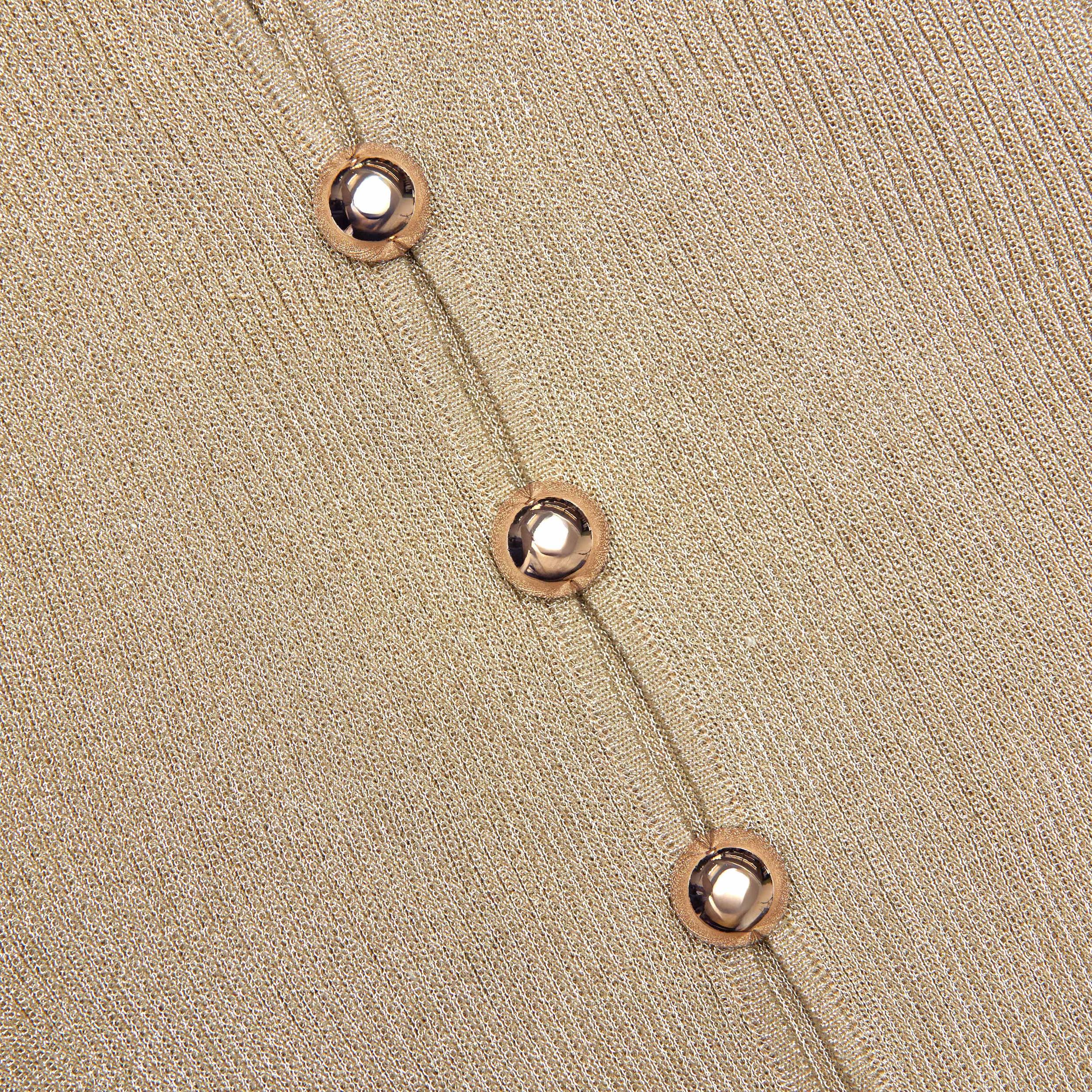 Gold Lurex Knit Maxi Dress Product Image