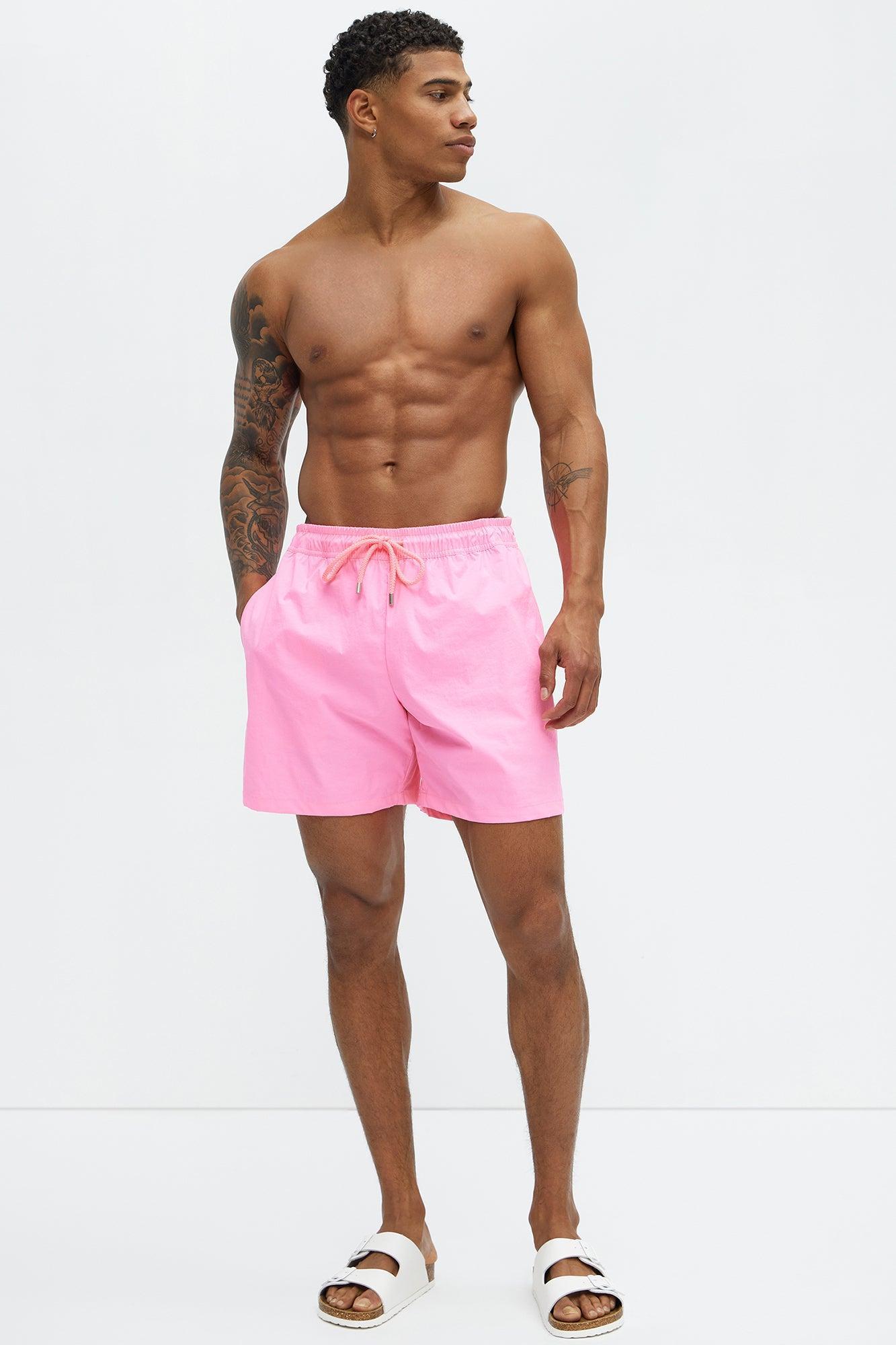 Side Taping Swim Classic Trunk - Pink Product Image