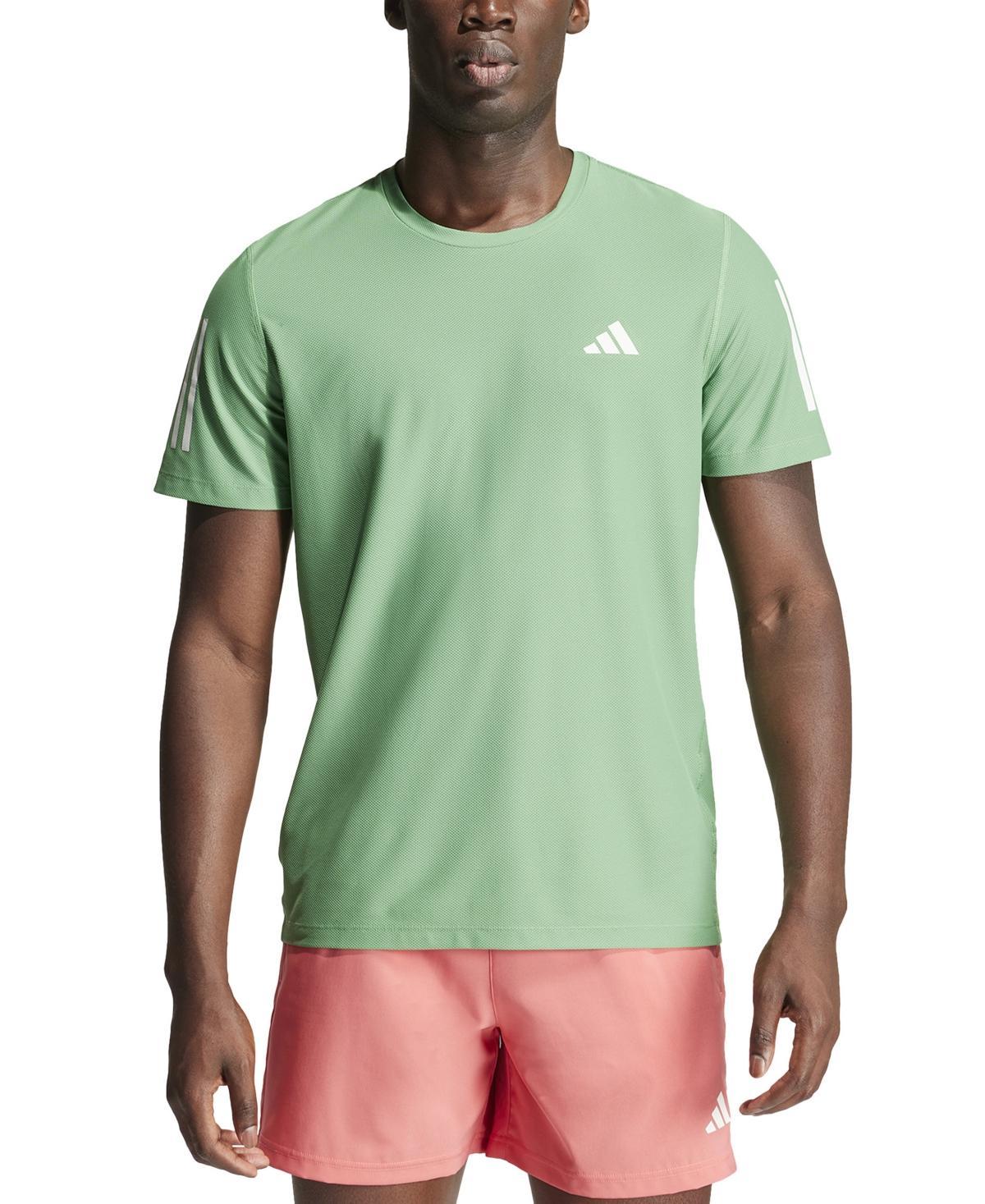 Men's adidas Own The Run Short Sleeve Tee, Size: Medium, Dark Blue Product Image