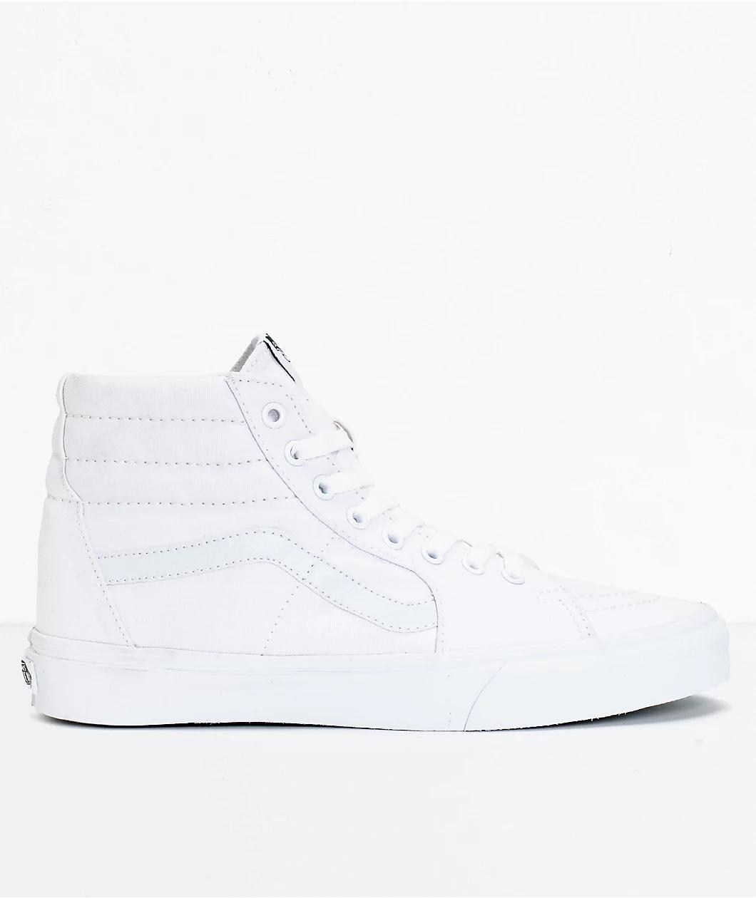 Vans Sk8-Hi True White Canvas Skate Shoes Product Image