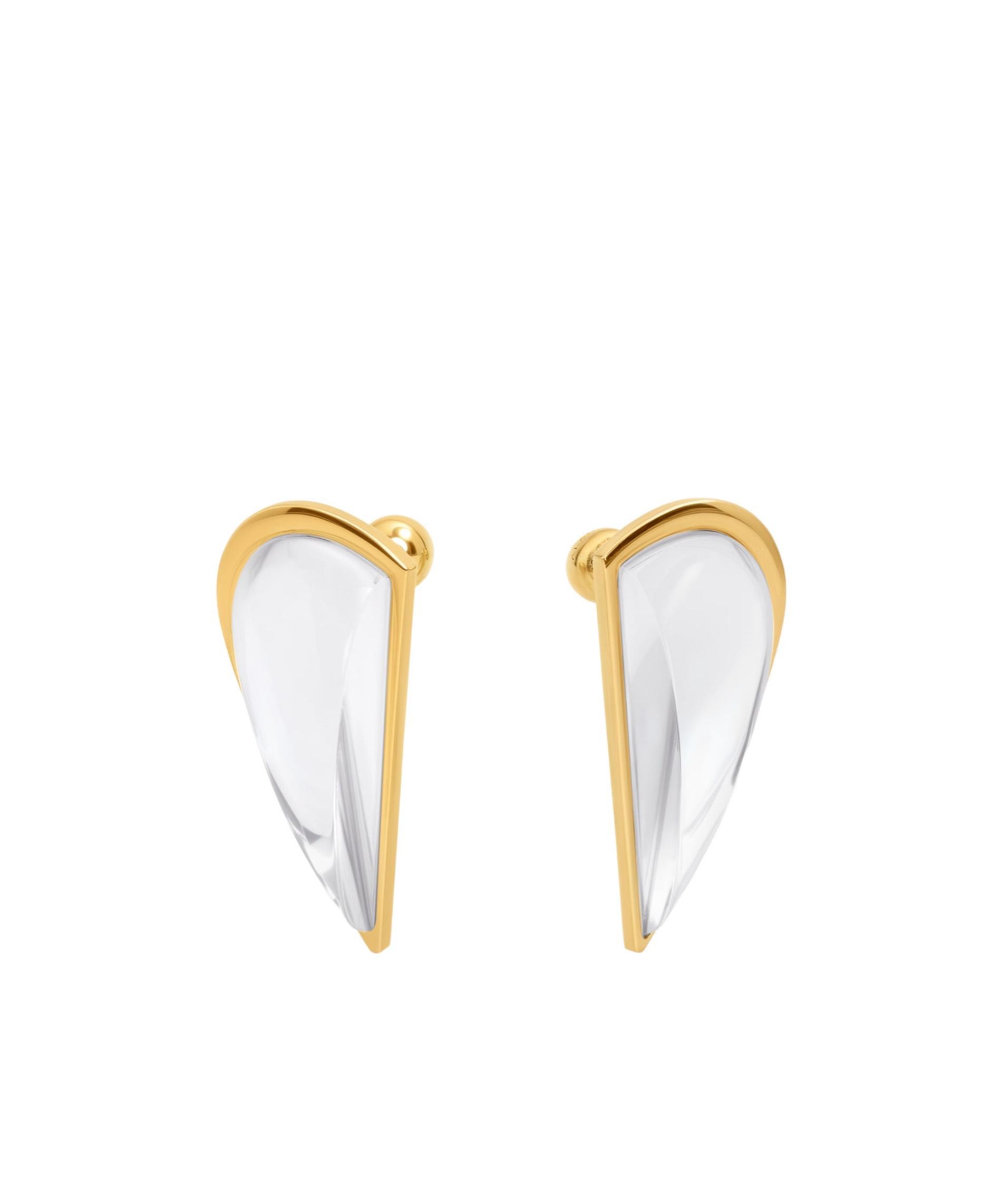ALAÏA Demi-cur Bombe Earrings In White Product Image