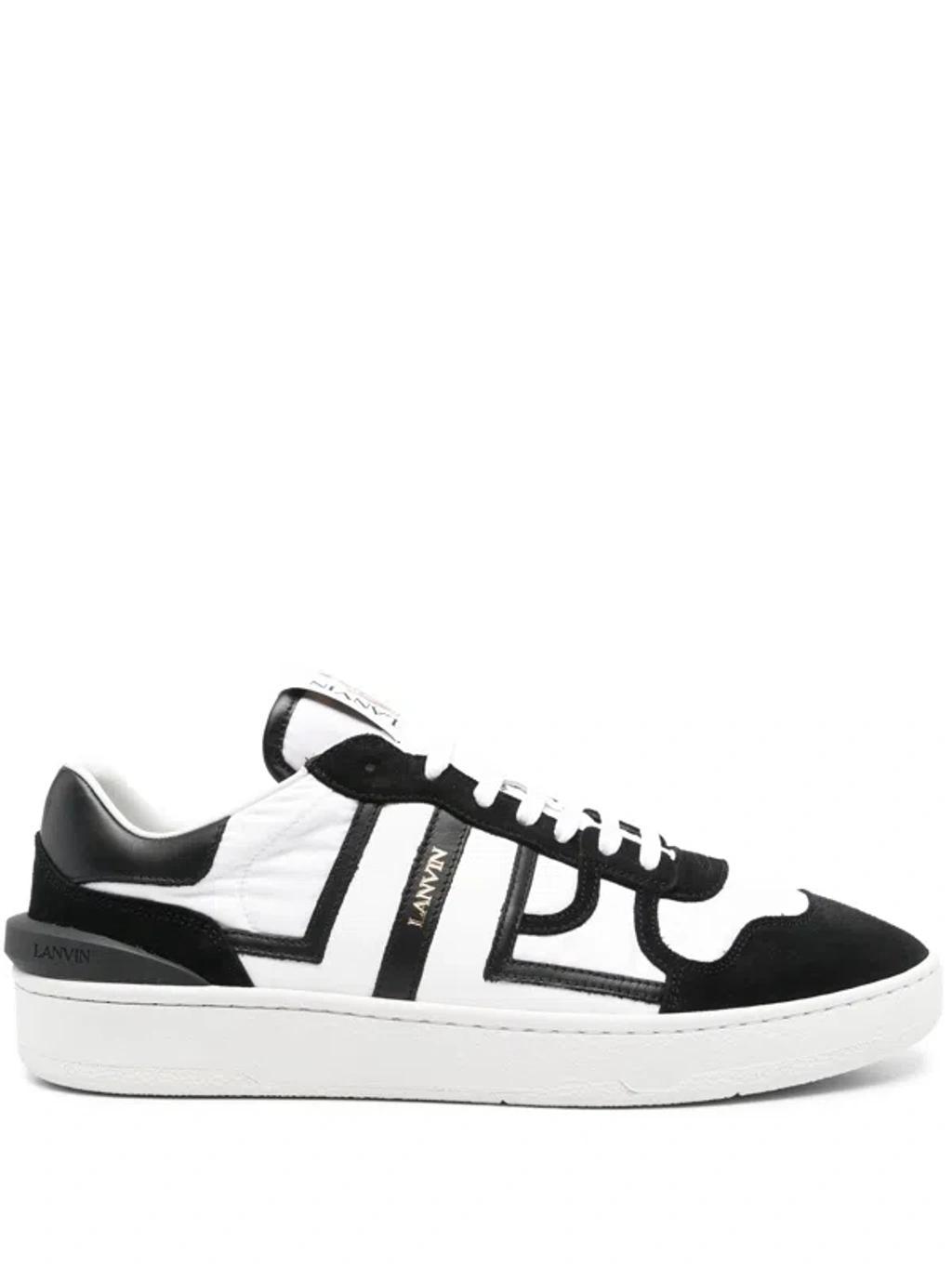 White & Black Clay Mesh Sneakers Product Image