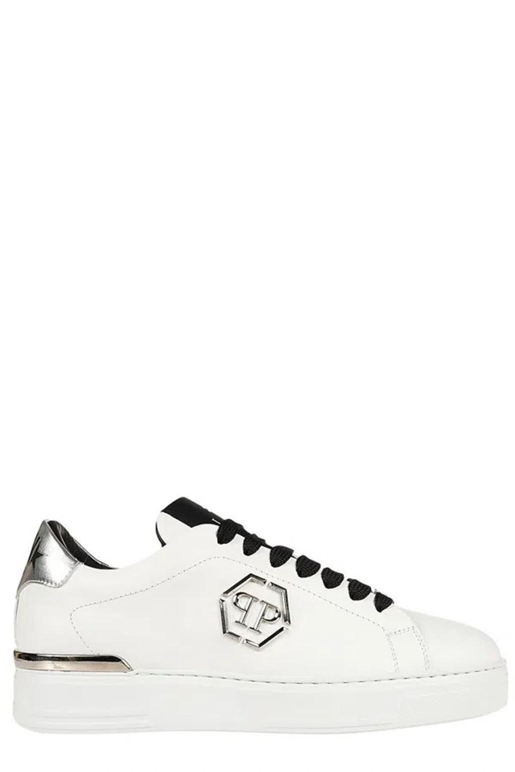 PHILIPP PLEIN Leather Sneakers In Black   Product Image