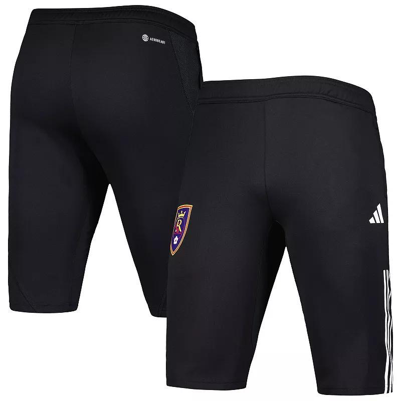 Men's adidas Black Real Salt Lake 2023 On-Field Training AEROREADY Half Pants, Size: Large, Slt Black Product Image