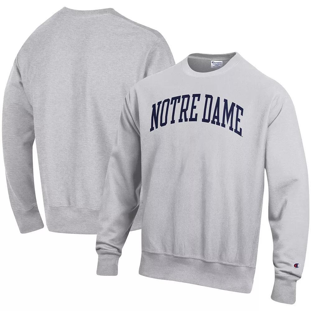 Men's Champion Heathered Gray Notre Dame Fighting Irish Arch Reverse Weave Pullover Sweatshirt, Size: 2XL, Grey Product Image