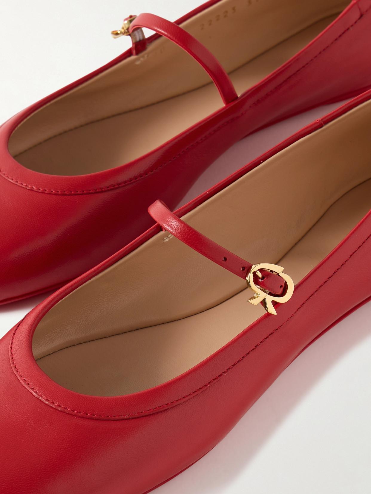 GIANVITO ROSSI Woman Ballet Flats Red Size 8 Leather In Red Nappa Product Image