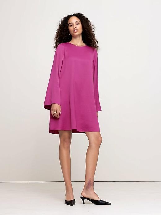 Italian Satin Mini Dress Product Image