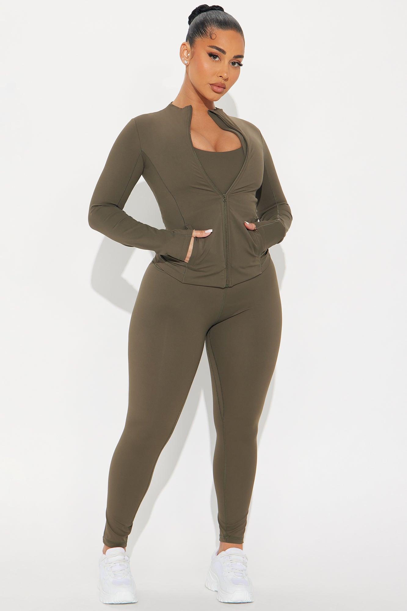 Get Right Active Jacket - Olive Product Image