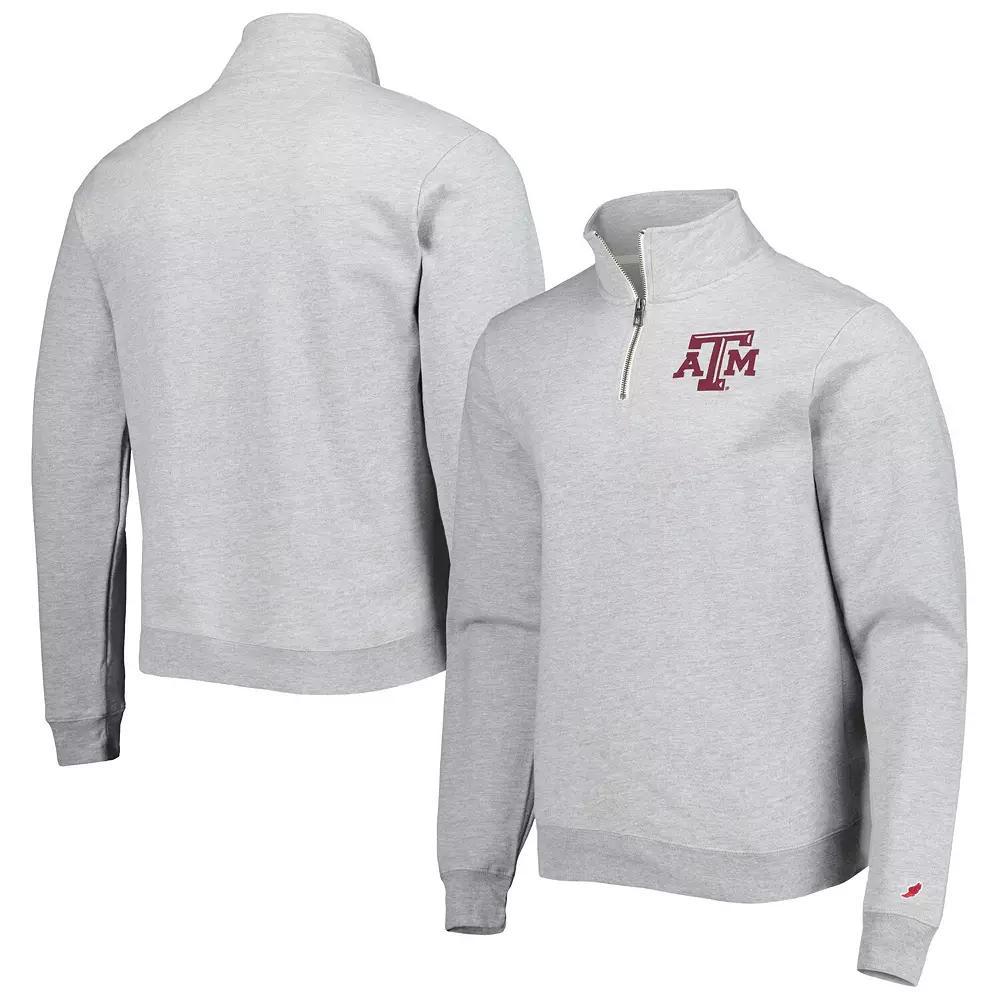 Mens League Collegiate Wear Gray Texas A&M Aggies Stack Essential Lightweight Fleece Quarter-Zip Sweatshirt Product Image