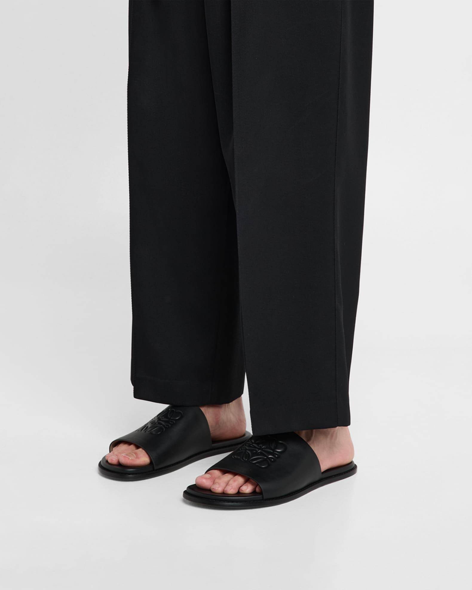 Men's Flex Anagram Soft Calfskin Slide Sandals Product Image