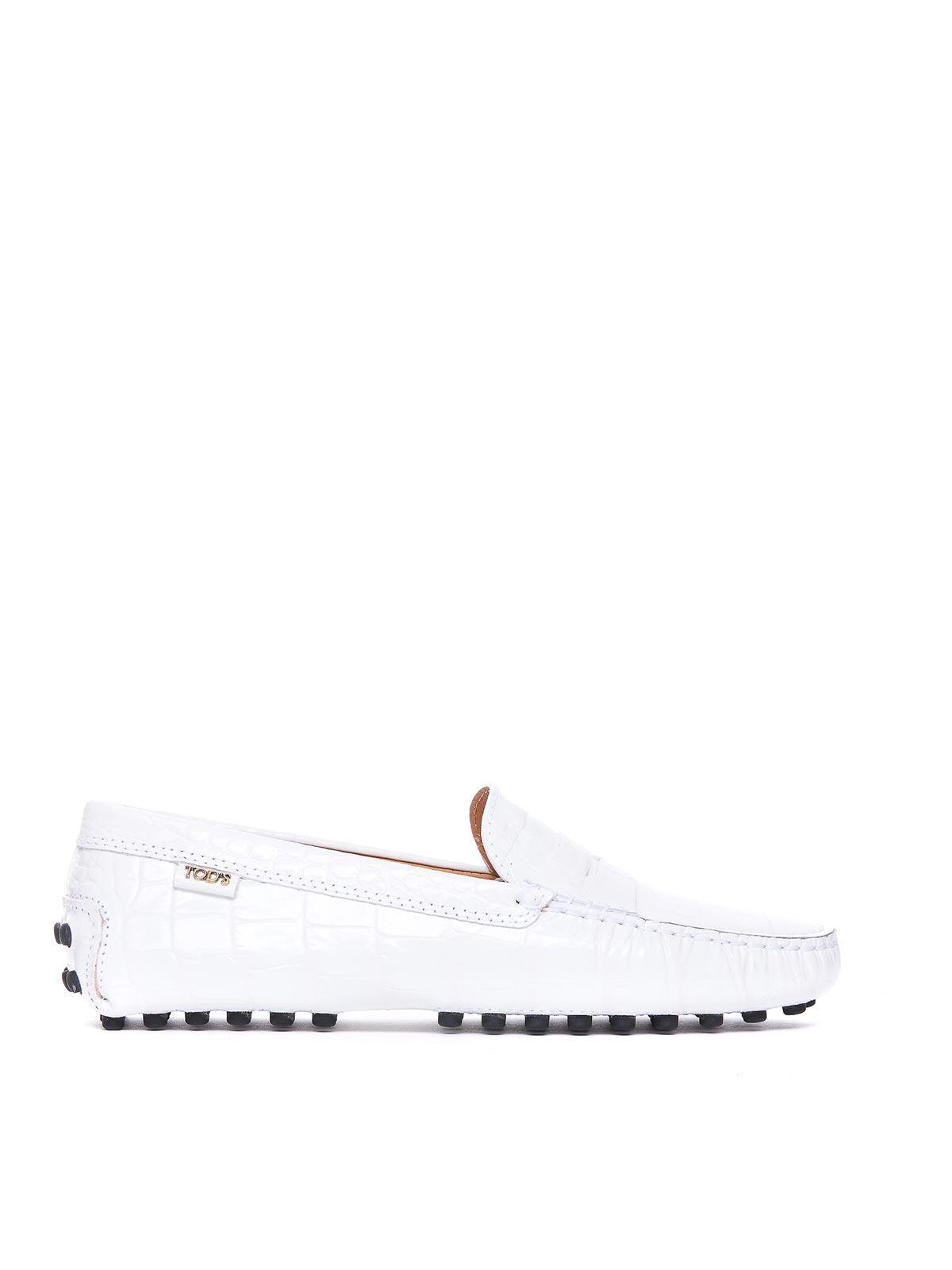 TOD'S Gommino Driving Shoes In Blanco Product Image