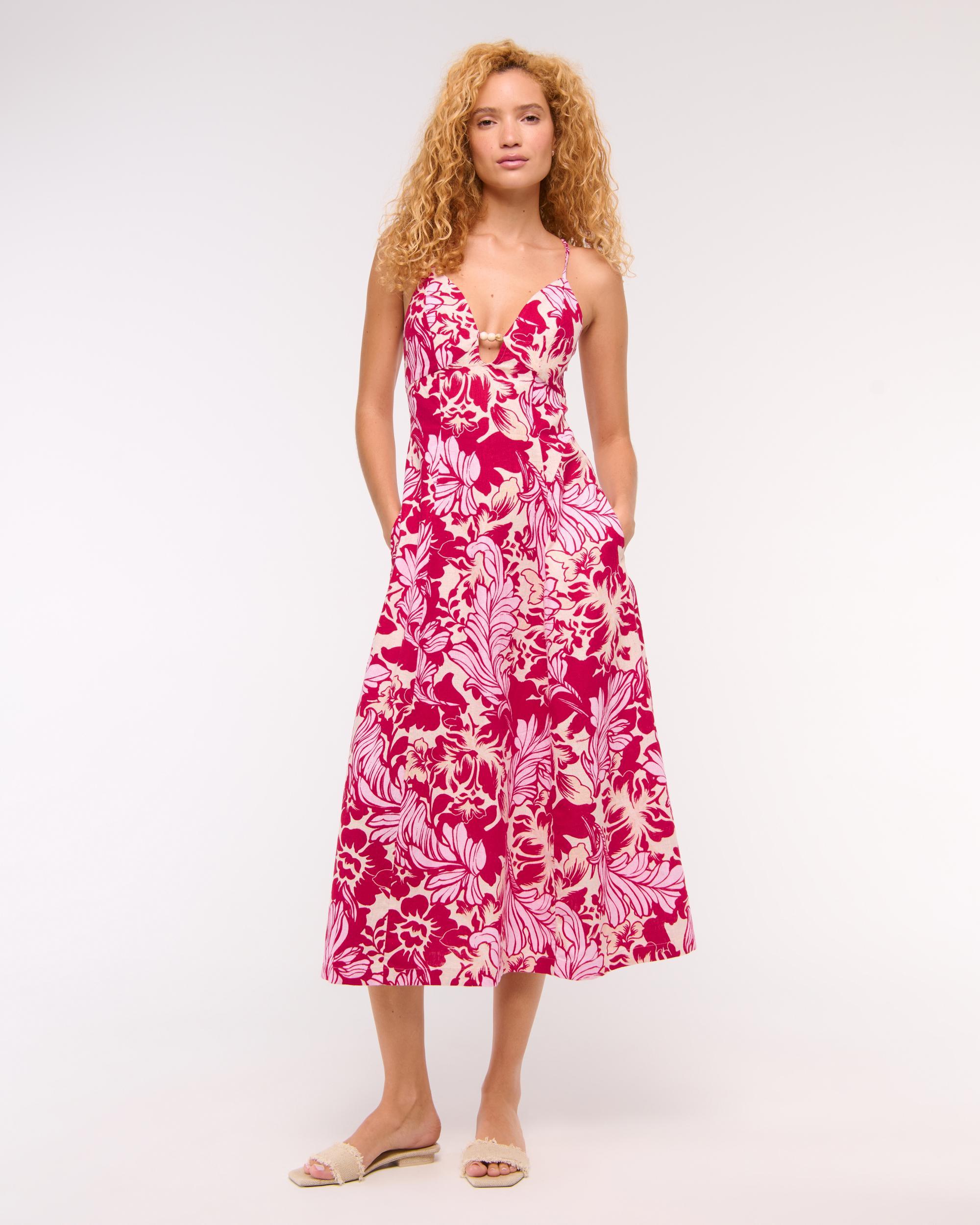 Beaded Flowy Midi Dress Product Image