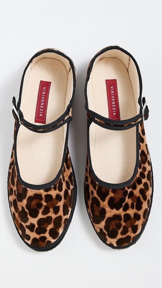 ViBi VENEZiA Mary Jane Velvet Furlana Flats | Shopbop Product Image