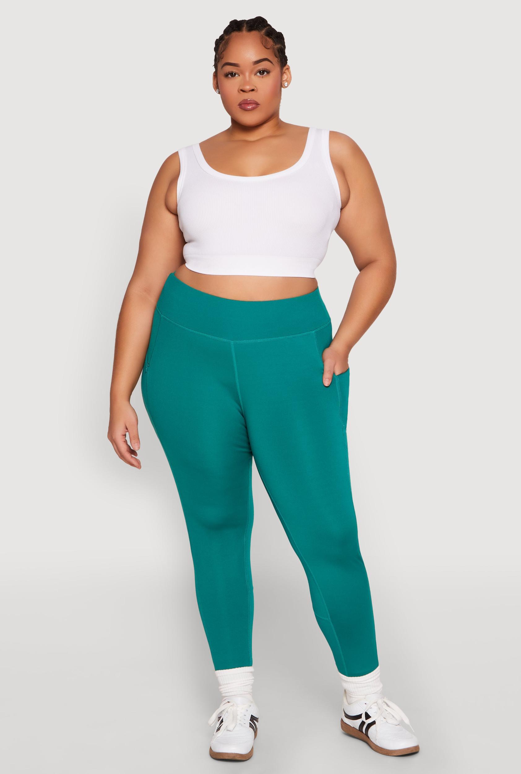 Womens Plus Size Side Zip Pocket Leggings Product Image