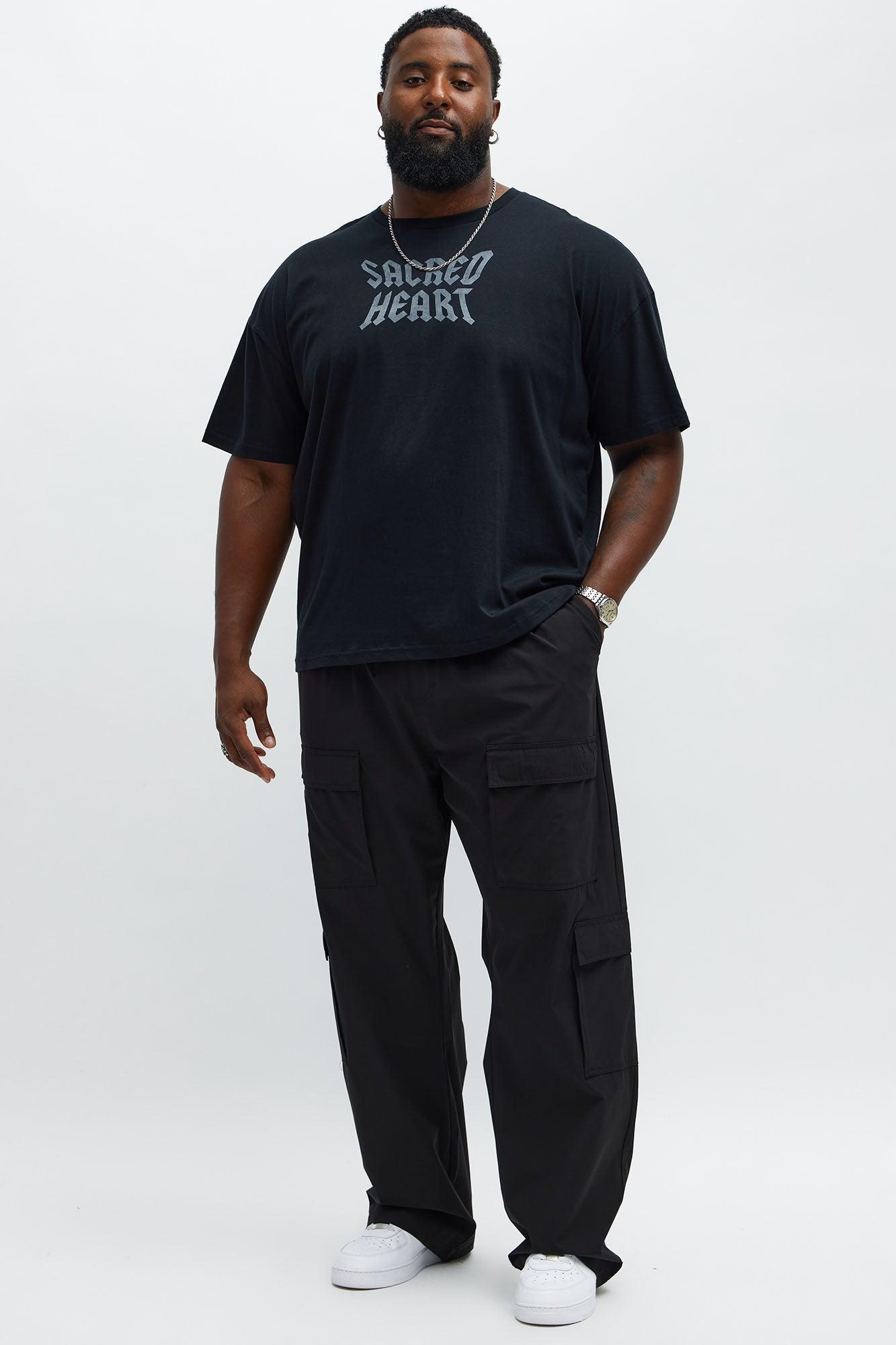 Sacred Heart Oversized Short Sleeve Tee - Black Product Image