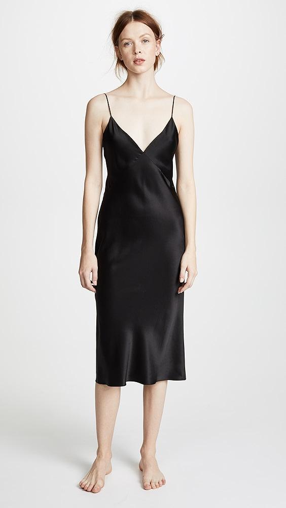 Olivia von Halle Issa Jet Black Slip | Shopbop Product Image