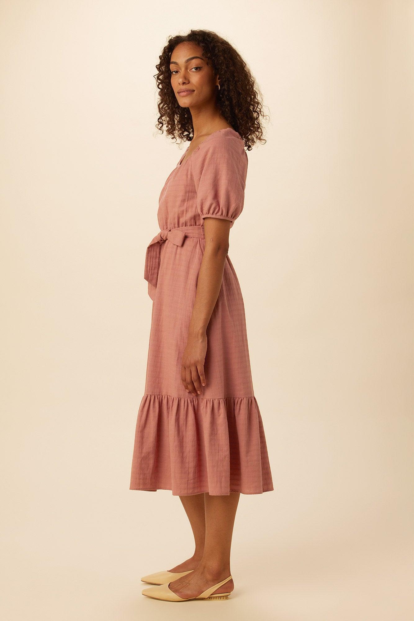 Michelle Organic Cotton Dress - Carnelian Product Image