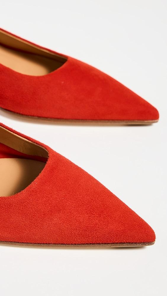 AEYDE Judi Kid Suede Leather Red Pumps | Shopbop Product Image