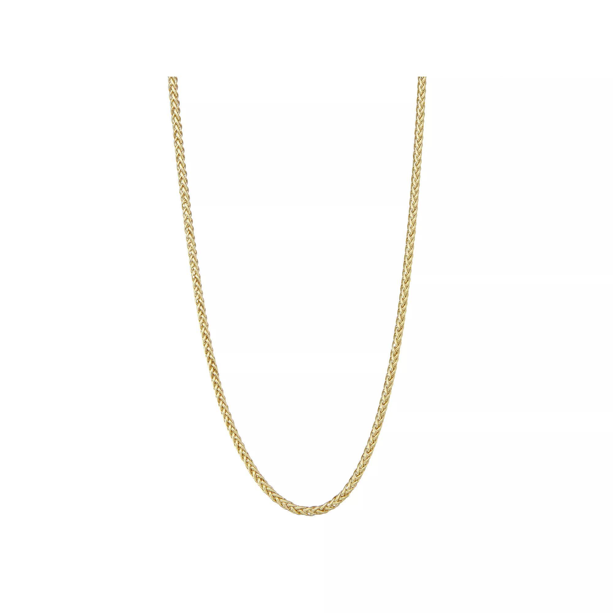 Jordan Blue Men's 14k Gold Wheat Chain Necklace, Size: 18", Yellow Product Image