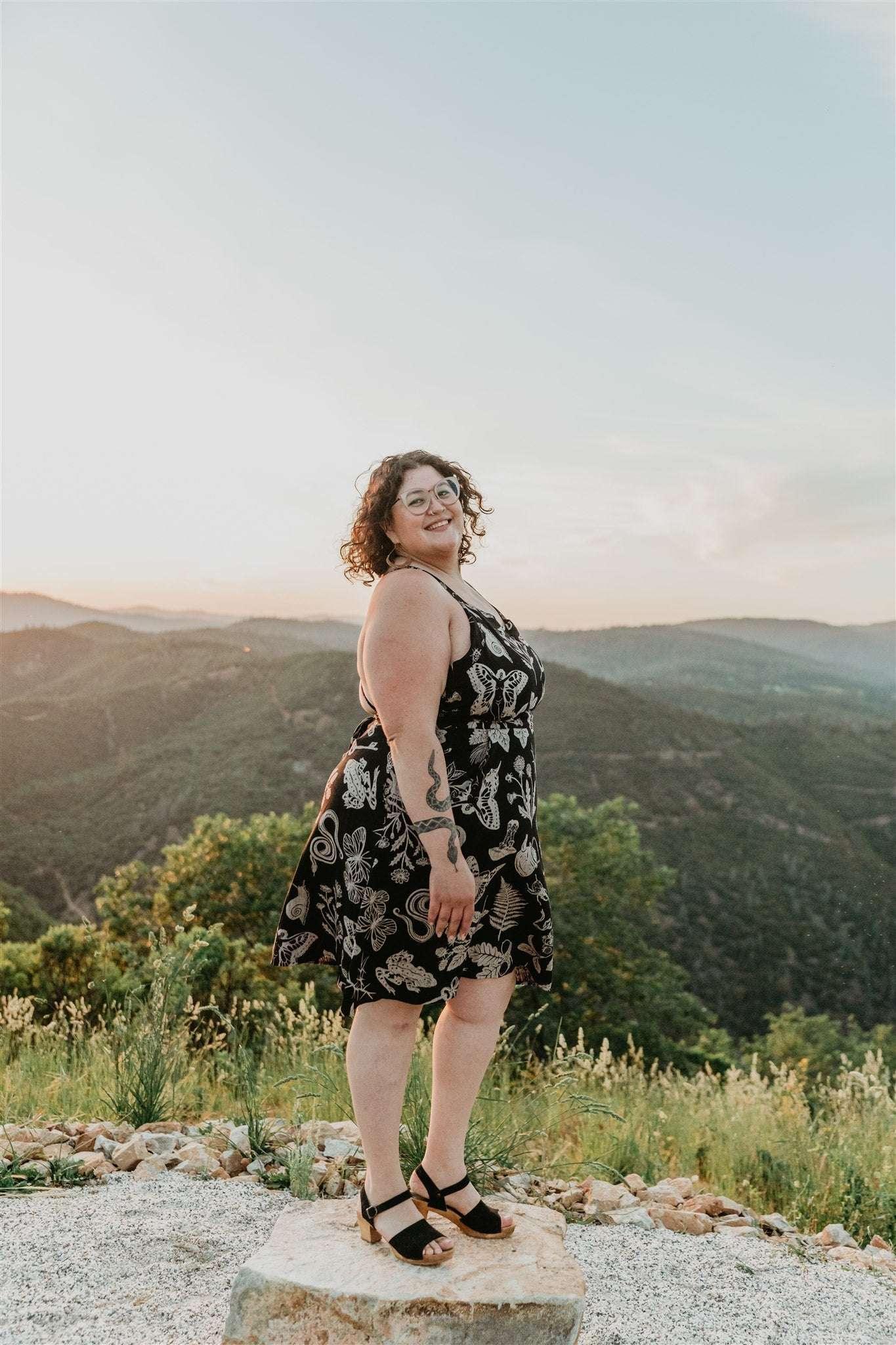 Juniper Dress in Black Woodland Wonder Product Image