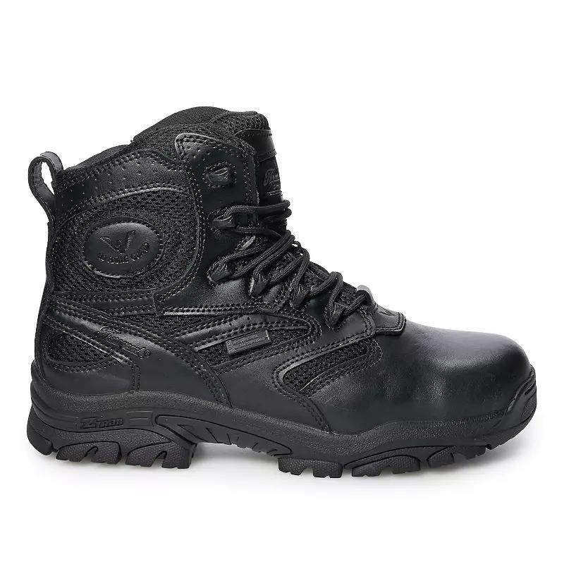 Thorogood The Deuce 6" Side Zip Men's Leather Waterproof Combat Uniform Boots, Size: 6.5 Medium, Black Product Image