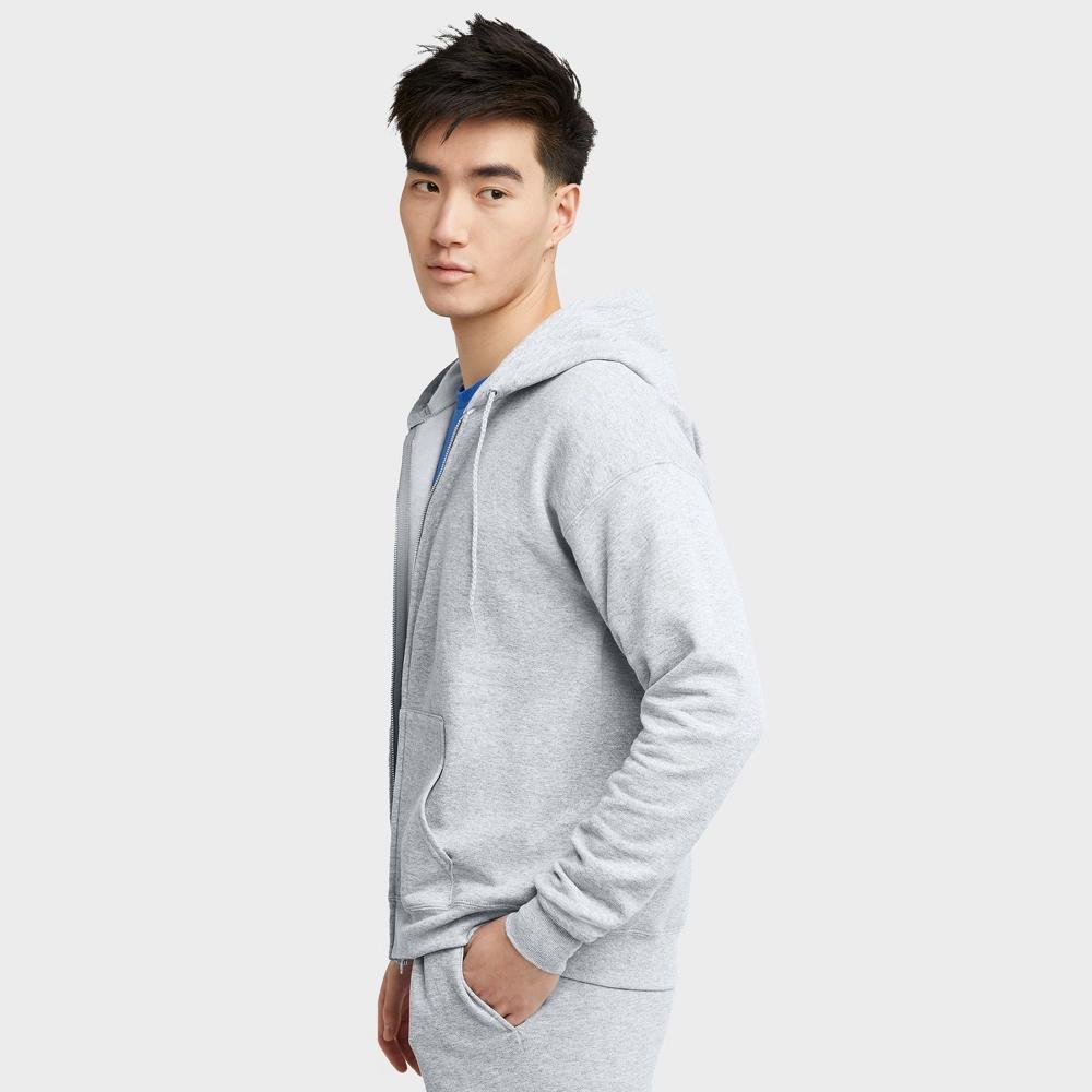 Men's Hanes® EcoSmart Fleece Full-Zip Hooded Jacket, Size: Large, Deep Royal1 Product Image