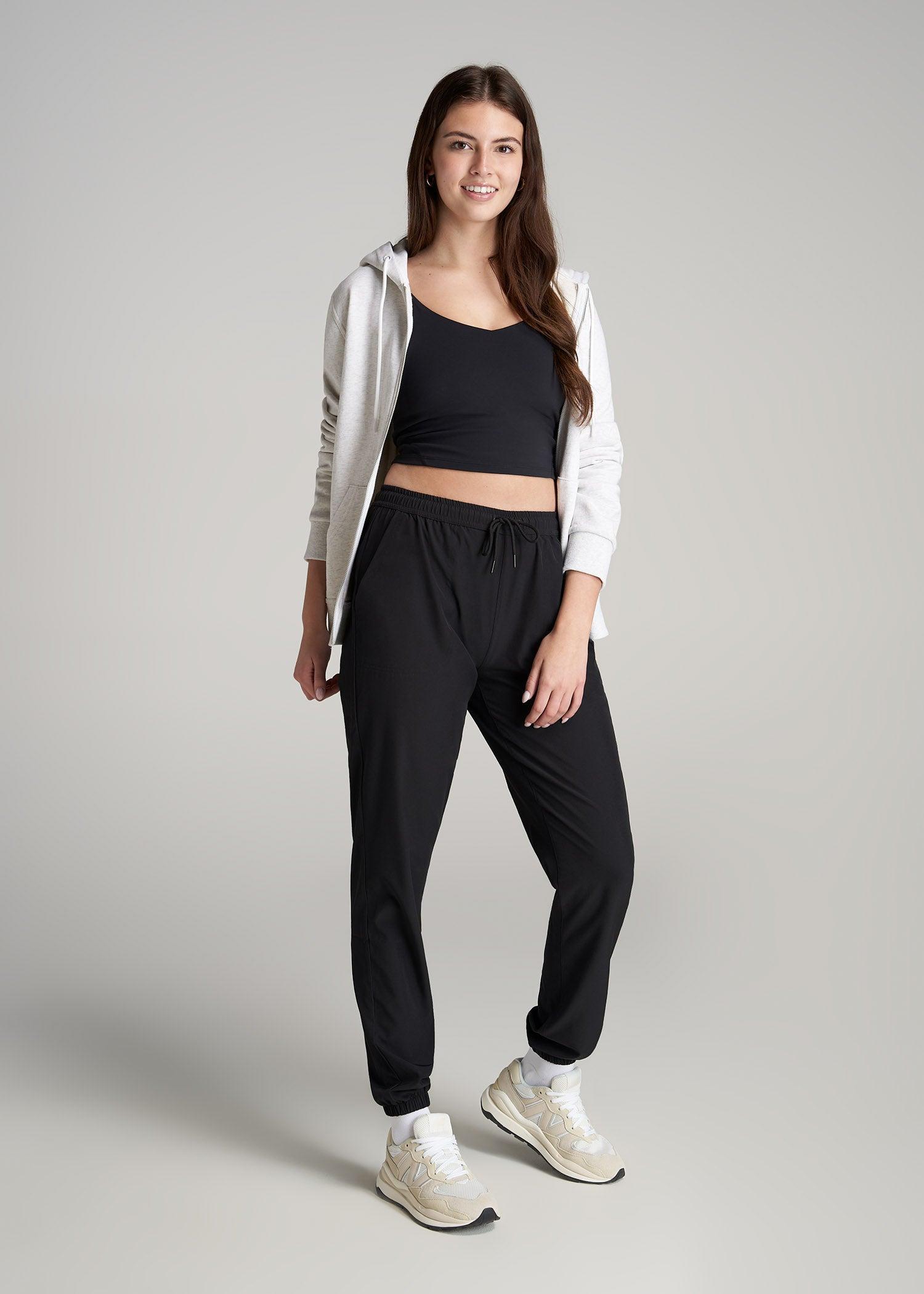 Hybrid Joggers for Tall Women in Black Product Image