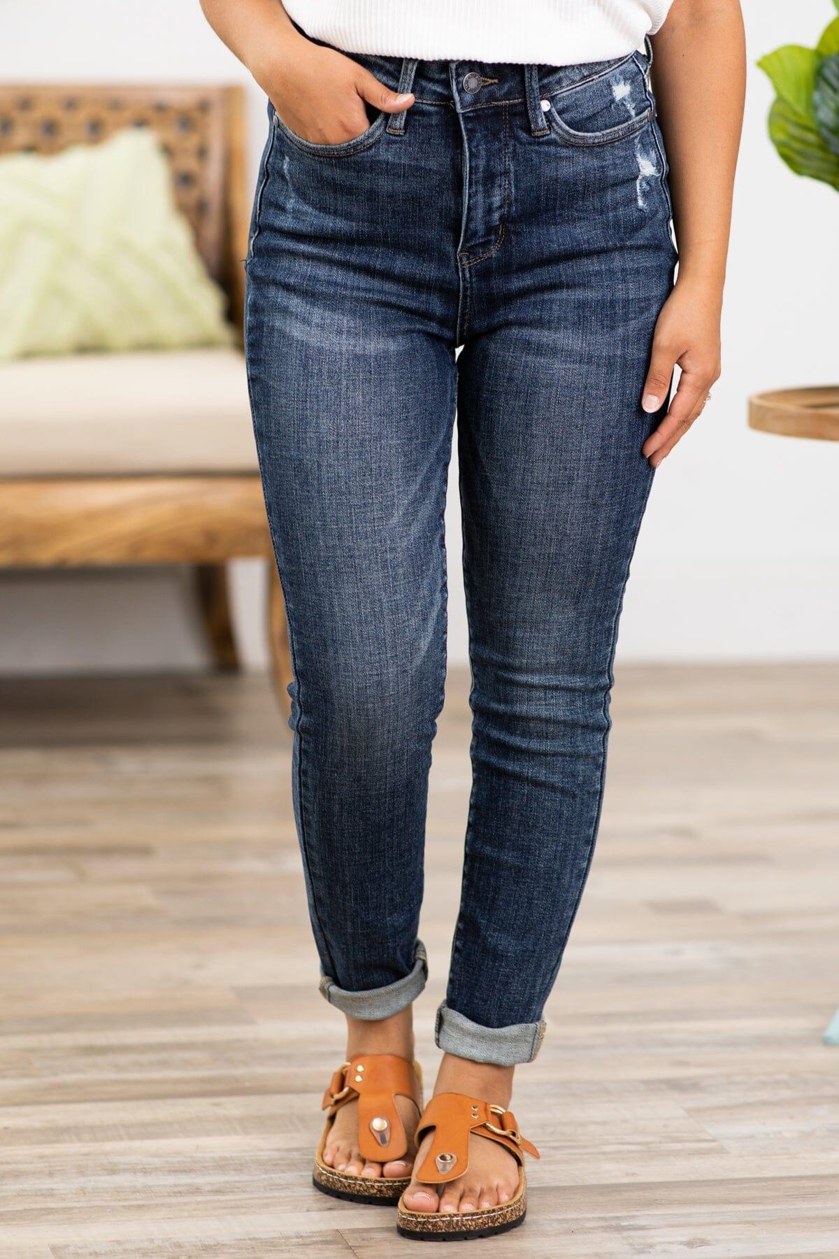 Judy Blue Dark Wash Tummy Control Jeans Product Image
