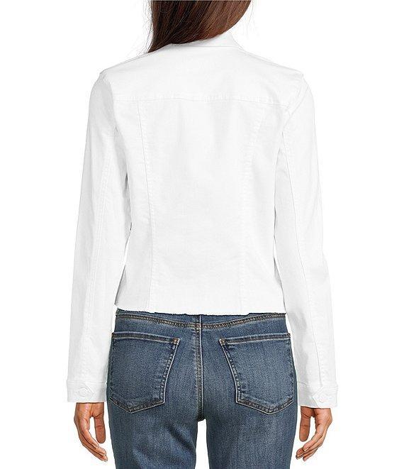 KUT from the Kloth Stretch Denim Point Collar Long Sleeve Jacket Product Image